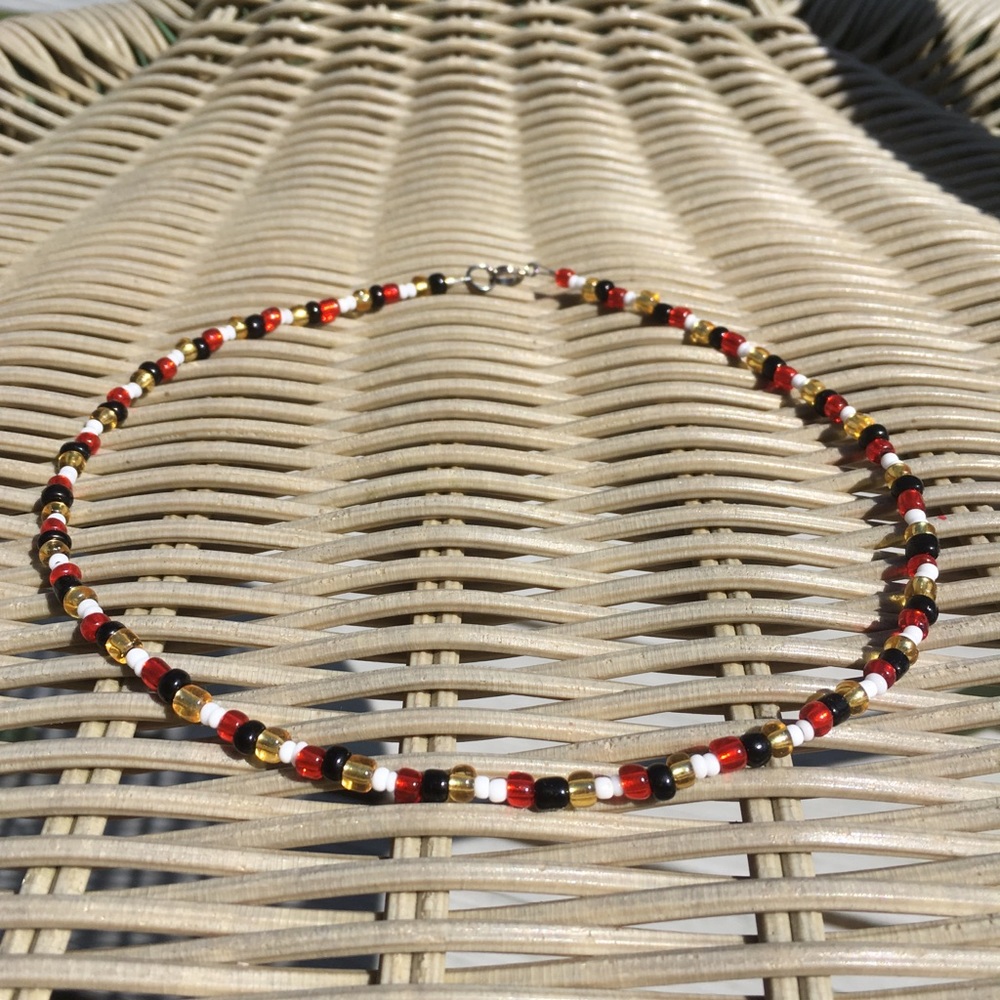 VSCO Seed Bead Nut Cracker Necklace/Choker
